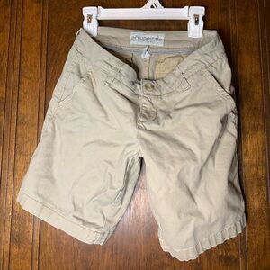 Aeropostale Tan Bermuda Shorts Casual Cotton Blend